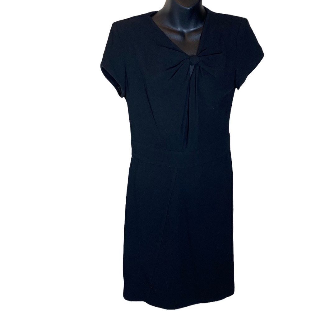 Maje women’s 40/US large vintage black dress twist keyhole goth Wednesday